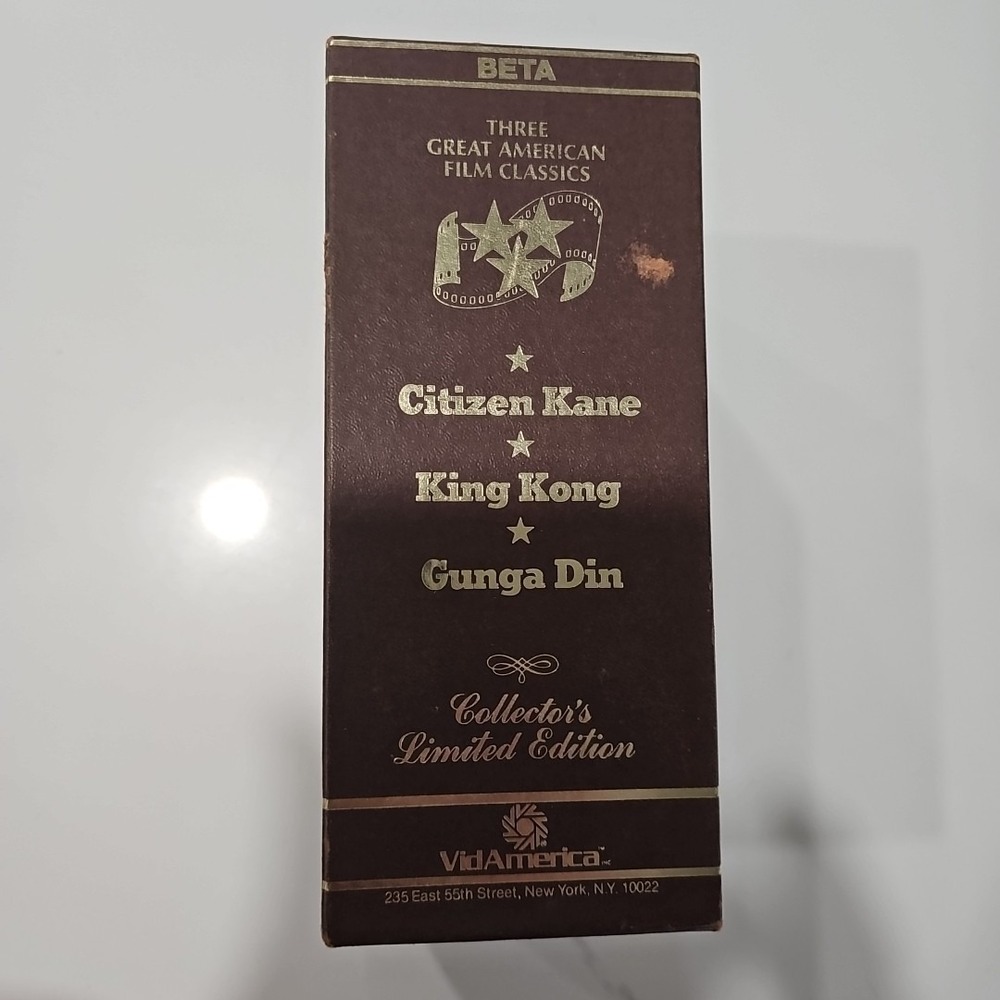 Three Great American Classics: Citizen Kane-King Kong-Gunga Din Betamax Tape